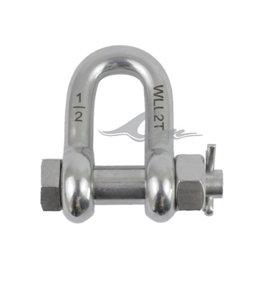 D-SHACKLE AISI316,WITH HEXAGON COUNTER NUT-840