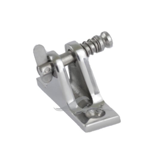 DECK  HINGE ANGLED BASE,WITH SPRINGPIN,  AISI316-1758