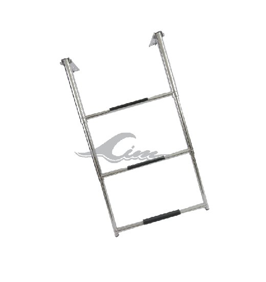 TELESCOPIC LADDER AISI316, WIDE STEPS-2674